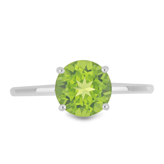 Silberring mit Peridot aus Changbai