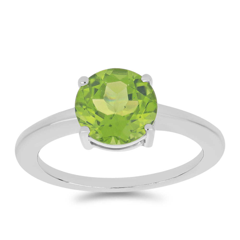 Silberring mit Peridot aus Changbai