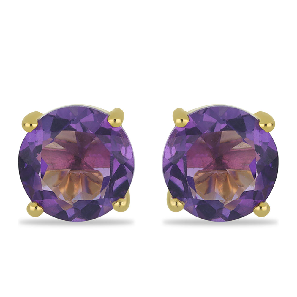 Goldohrringe mit marokkanischem Amethyst