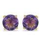 Goldohrringe mit marokkanischem Amethyst