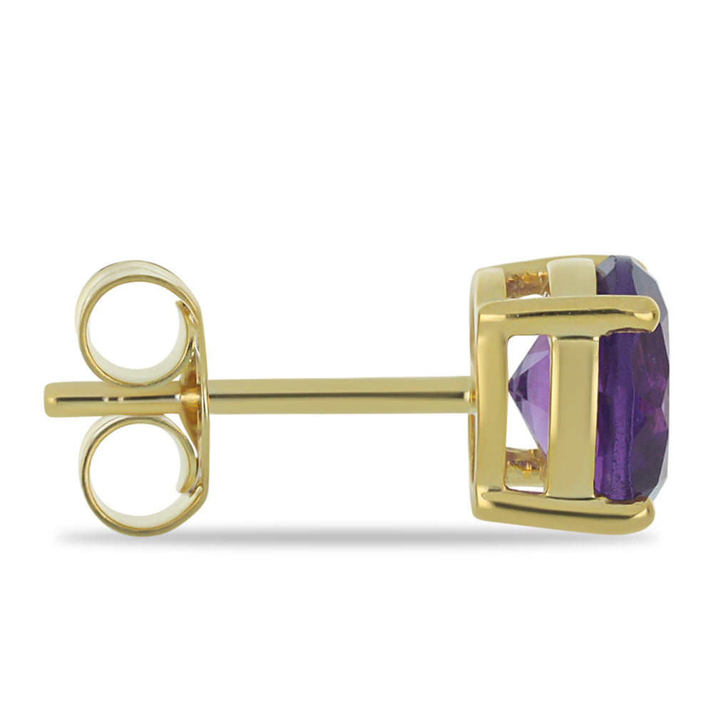 Goldohrringe mit marokkanischem Amethyst