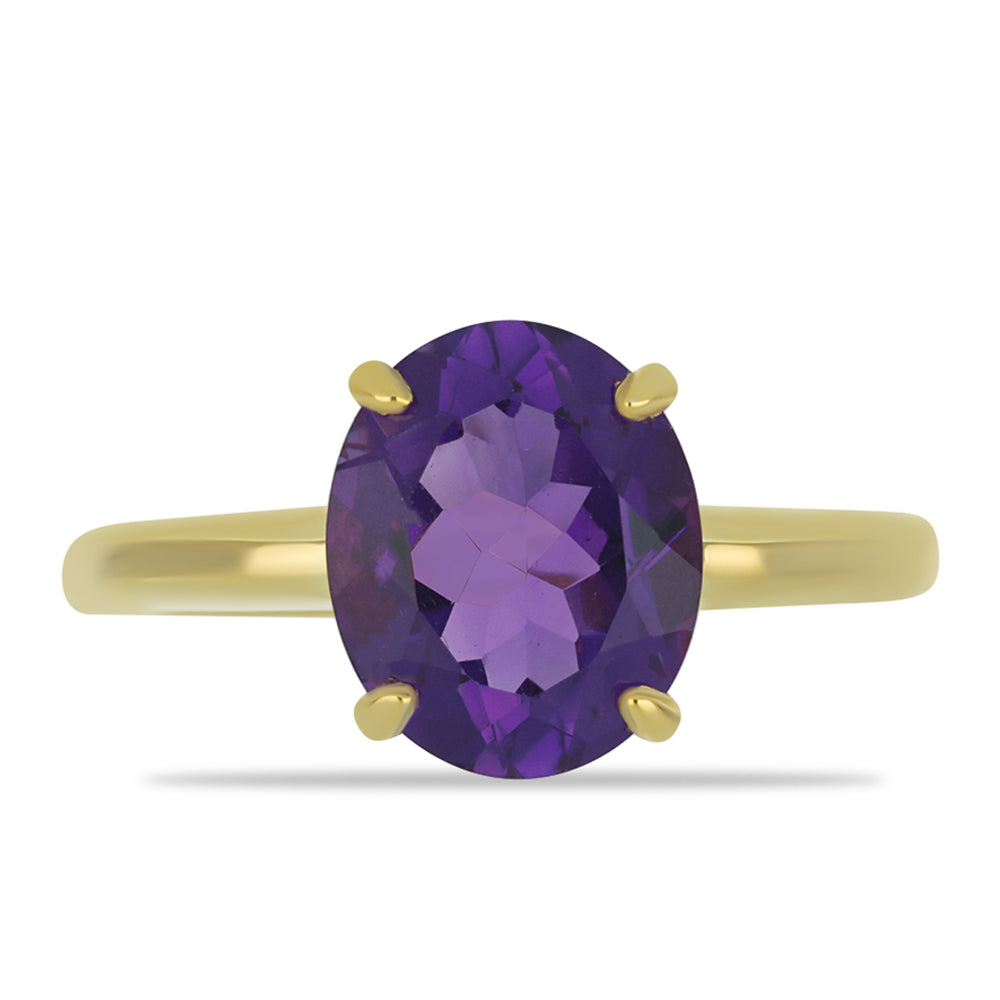 Goldring mit marokkanischem Amethyst 1 