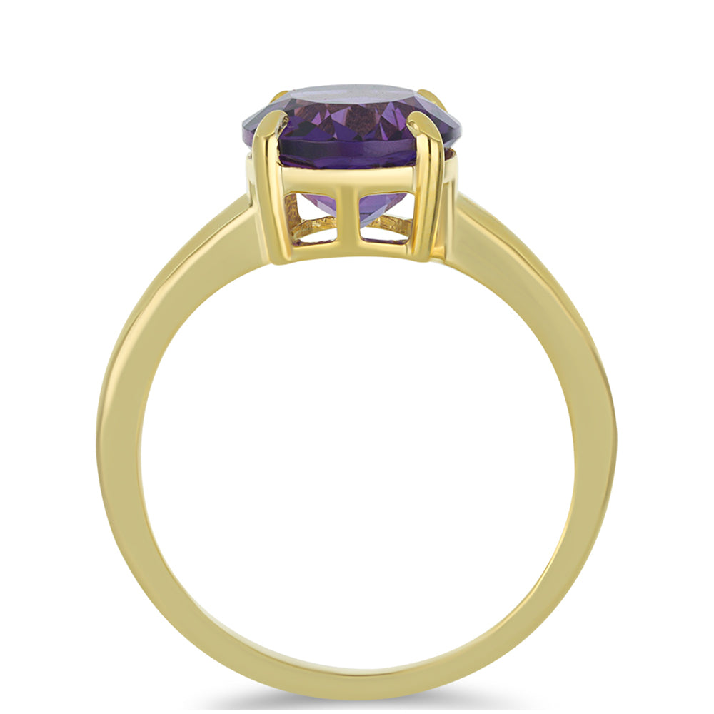 Goldring mit marokkanischem Amethyst 2 