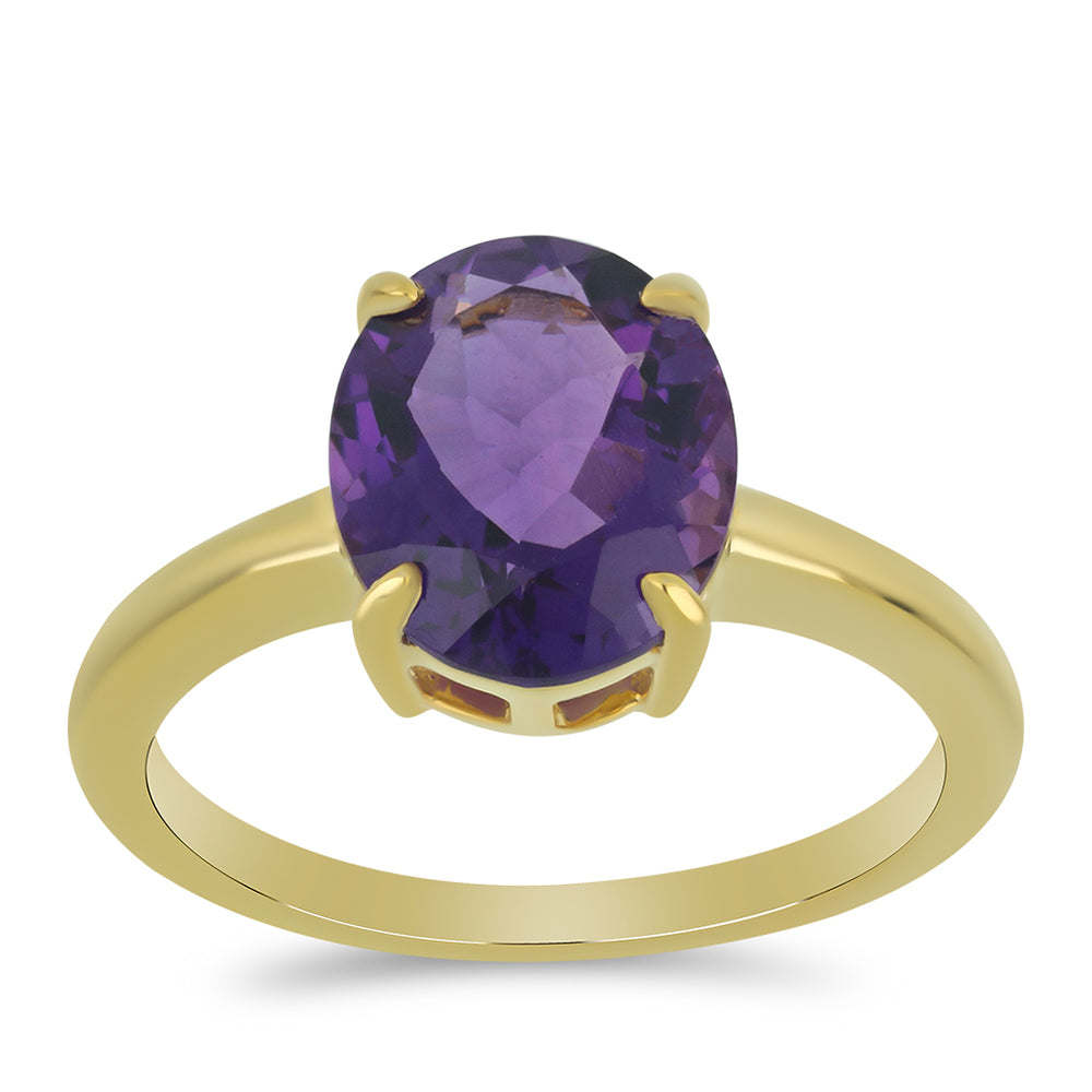 Goldring mit marokkanischem Amethyst