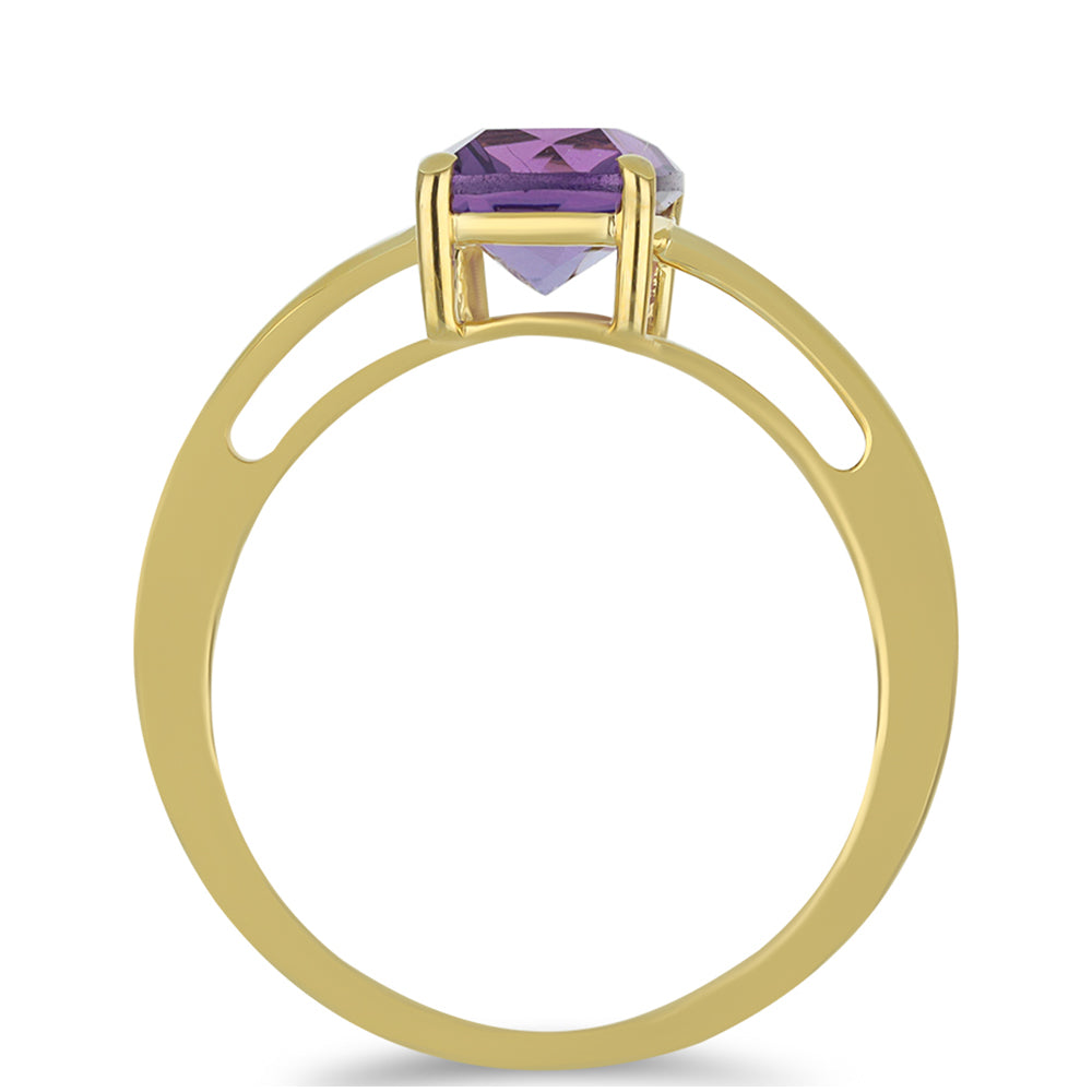 Goldring mit marokkanischem Amethyst