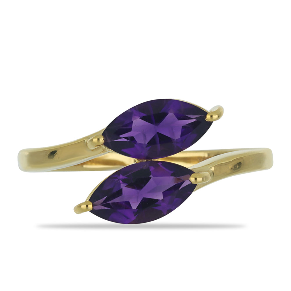 Goldring mit marokkanischem Amethyst