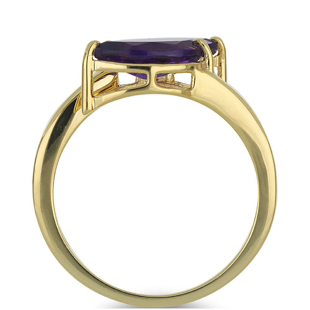 Goldring mit marokkanischem Amethyst 2 