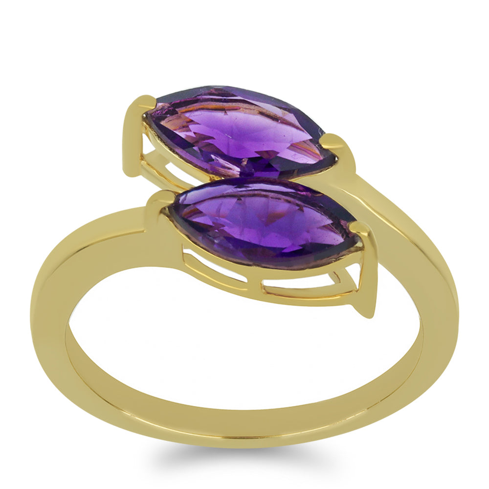 Goldring mit marokkanischem Amethyst