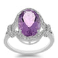 Silberring mit Amethyst aus Vera Cruz und weißem Topas