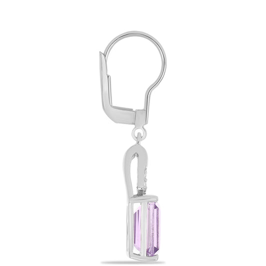 Silberohrringe mit Amethyst aus Vera Cruz und weißem Topas