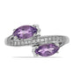 Silberring mit Amethyst aus Vera Cruz und weißem Topas