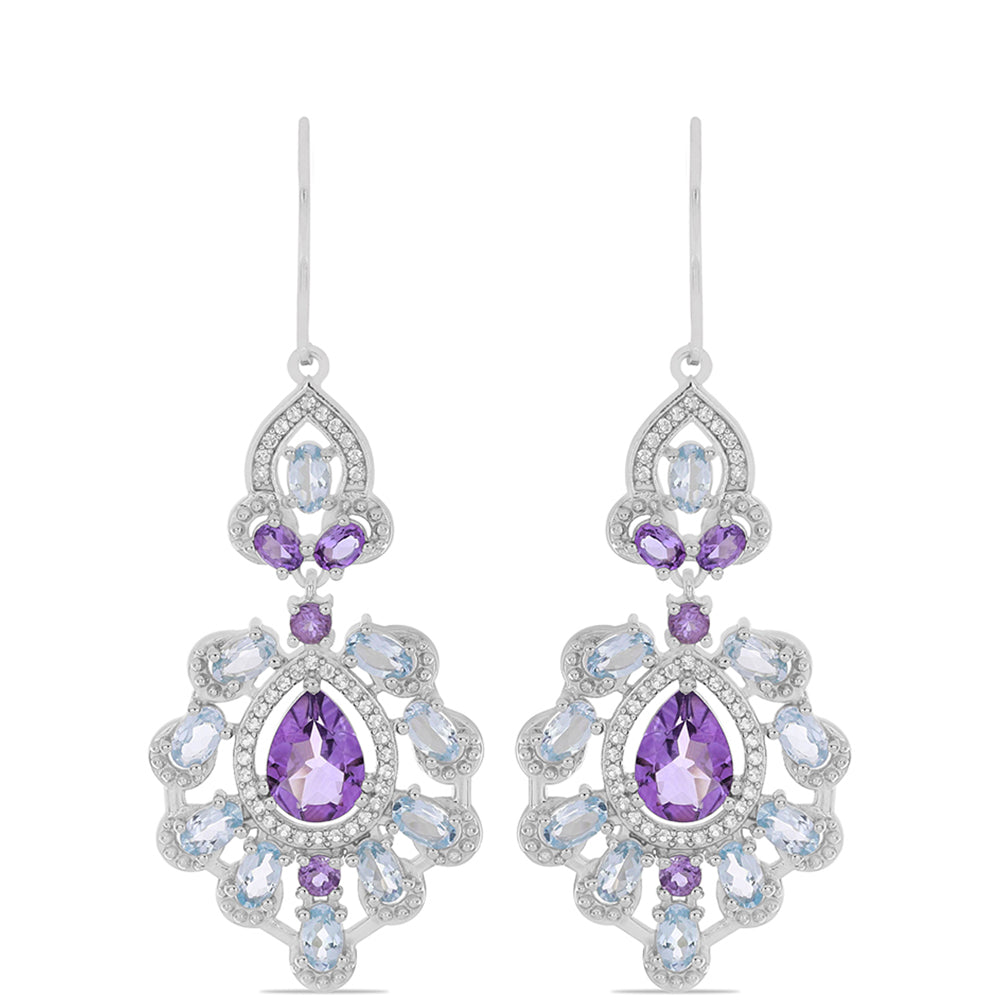 Silberohrringe mit Amethyst aus Vera Cruz