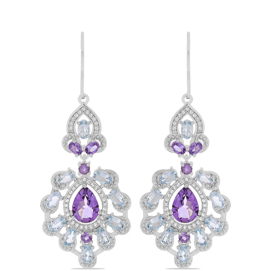 Silberohrringe mit Amethyst aus Vera Cruz