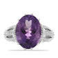 Silberring mit Amethyst aus Vera Cruz und weißem Topas