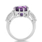 Silberring mit Amethyst aus Vera Cruz und weißem Topas