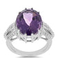 Silberring mit Amethyst aus Vera Cruz und weißem Topas