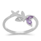 Silberring mit Amethyst aus Vera Cruz und weißem Topas