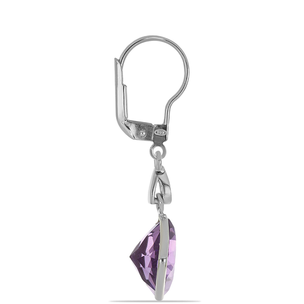 Silberohrringe mit Amethyst aus Vera Cruz und weißem Topas 2 