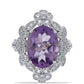 Silberring mit Amethyst aus Vera Cruz und weißem Topas