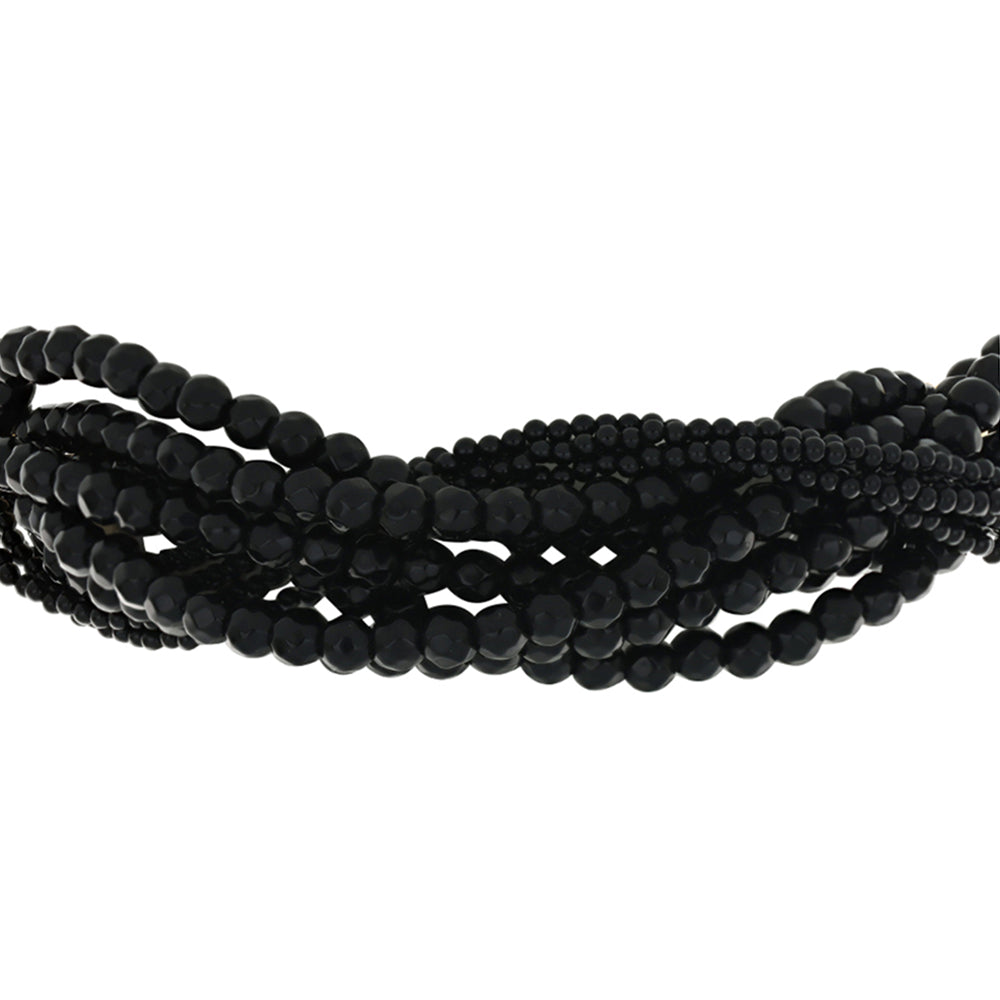 Goldplattiertes Silberarmband mit Obsidian 2 