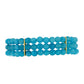 Goldplattiertes Silberarmband mit blauer Chalzedon aus Paraiba