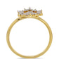 Goldplattierter Silberring mit weißem Diamant