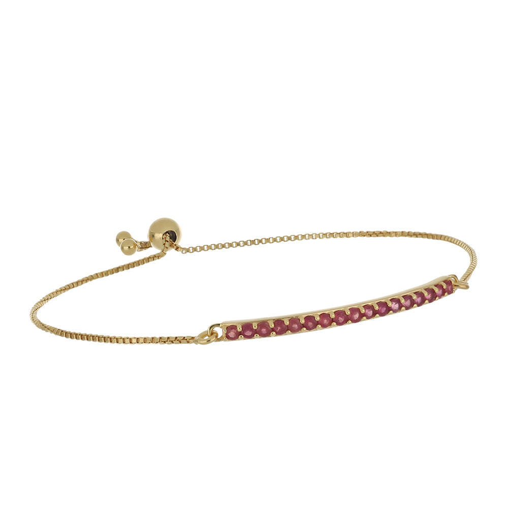 Goldplattiertes Silberarmband mit Rubin aus Madagaskar 1 