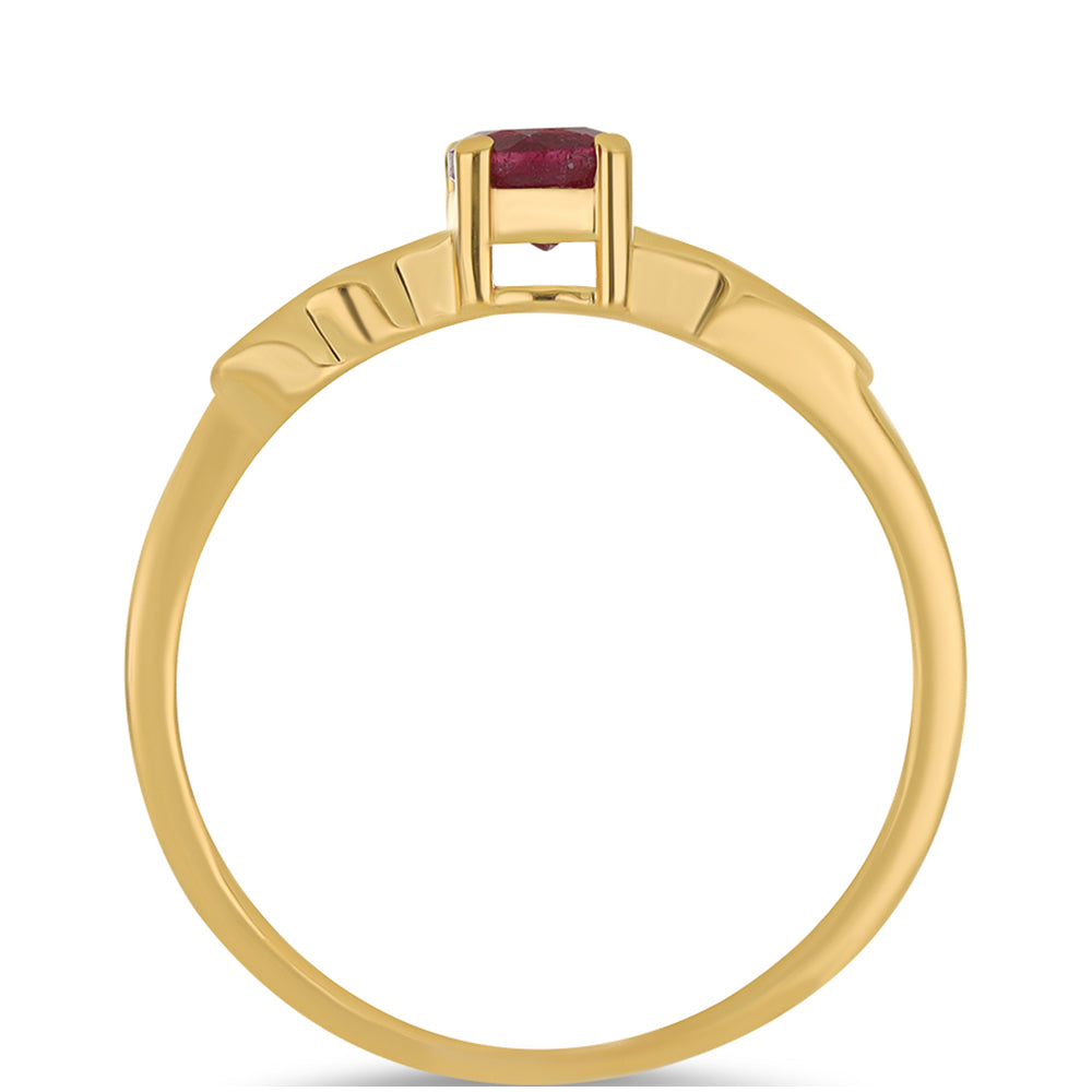 Goldplattierter Silberring mit Rubin aus Madagaskar 2 