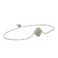 Goldplattiertes Silberarmband mit gelbem Diamant