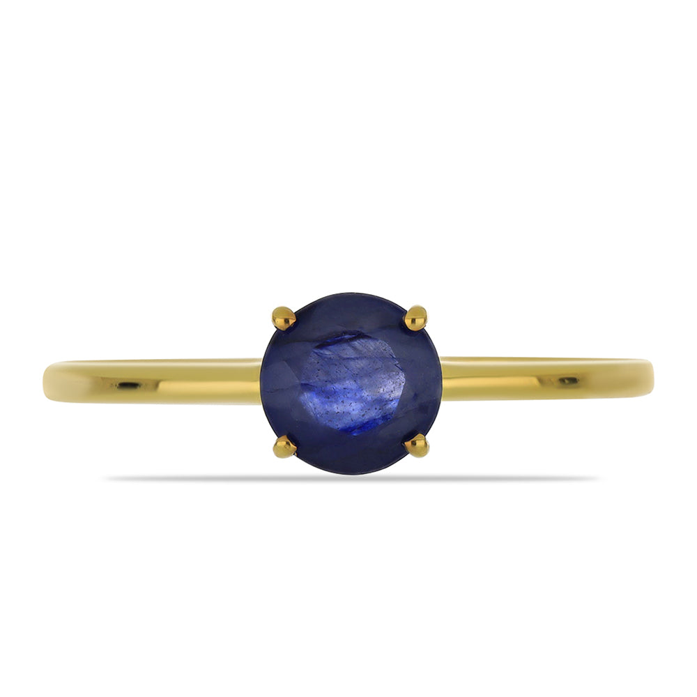 Goldring mit australischem blauem Saphir