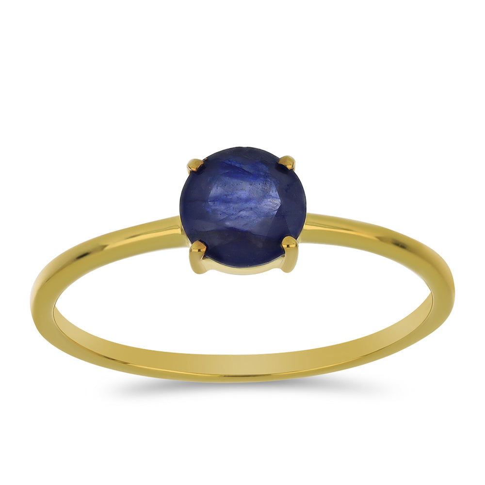 Goldring mit australischem blauem Saphir