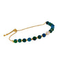 Goldplattiertes Silberarmband mit Chrysokoll und weißer Süßwasserperle