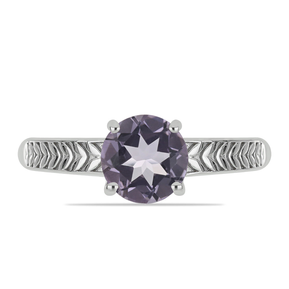 Silberring mit Rose De France Amethyst