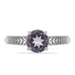 Silberring mit Rose De France Amethyst