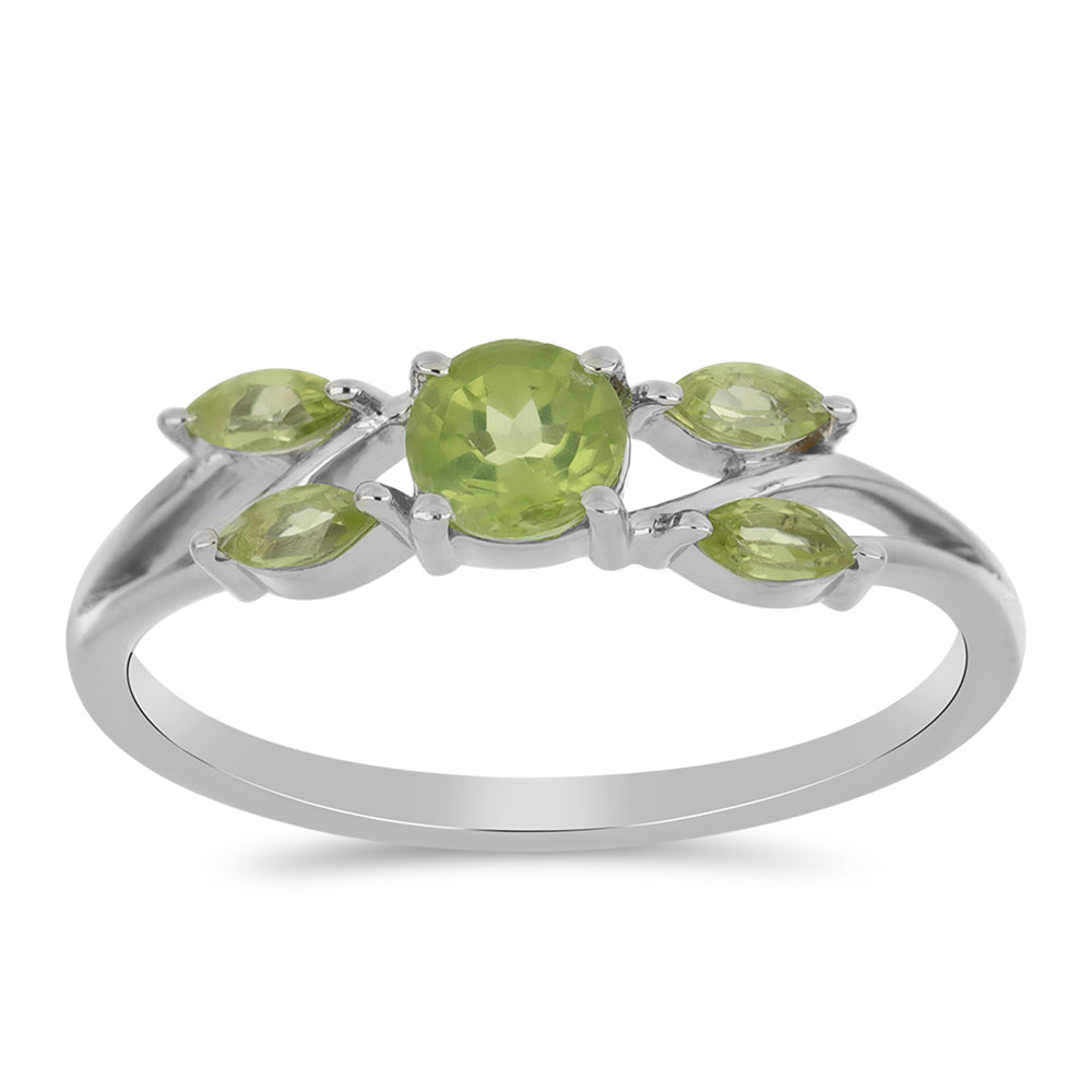 Silberring mit Peridot aus Changbai 2 