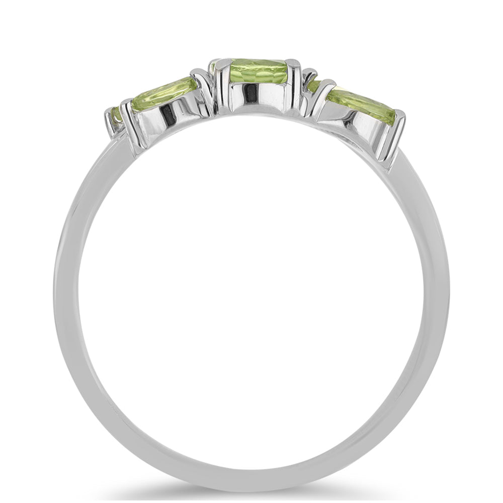 Silberring mit Peridot aus Changbai 3 