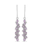 Silberohrringe mit Rose De France Amethyst und weißem Topas