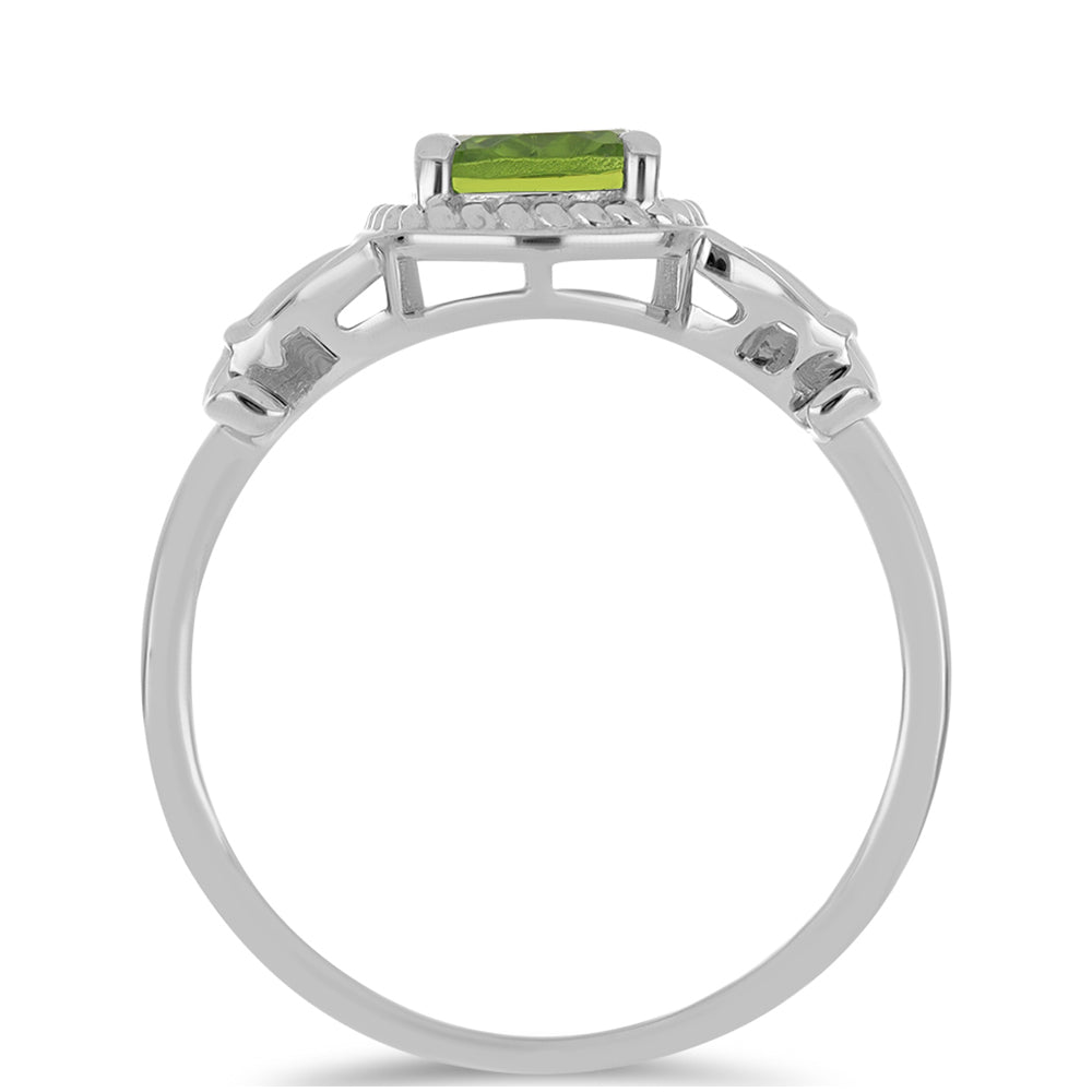 Silberring mit Peridot aus Changbai 2 