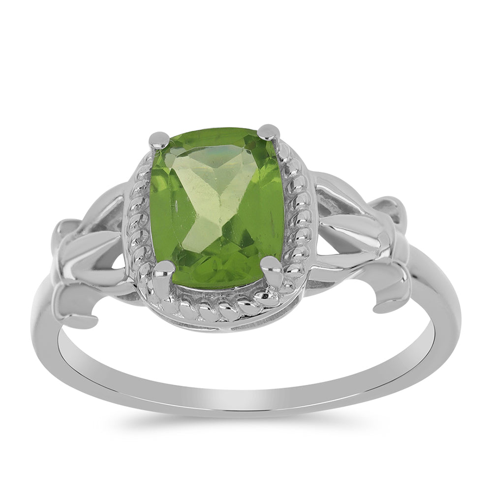 Silberring mit Peridot aus Changbai 3 