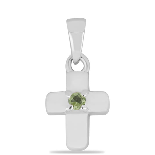 Silberanhänger mit Peridot aus Changbai