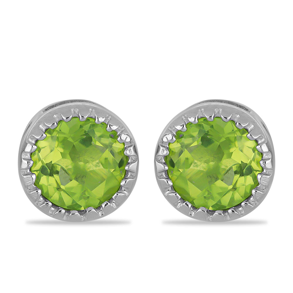 Silberohrringe mit Peridot aus Changbai