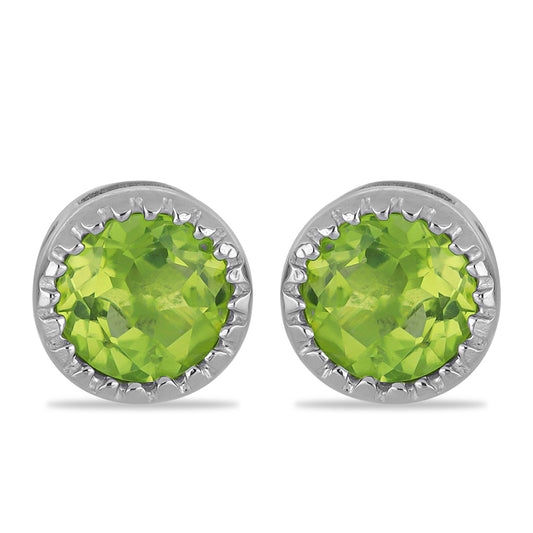 Silberohrringe mit Peridot aus Changbai