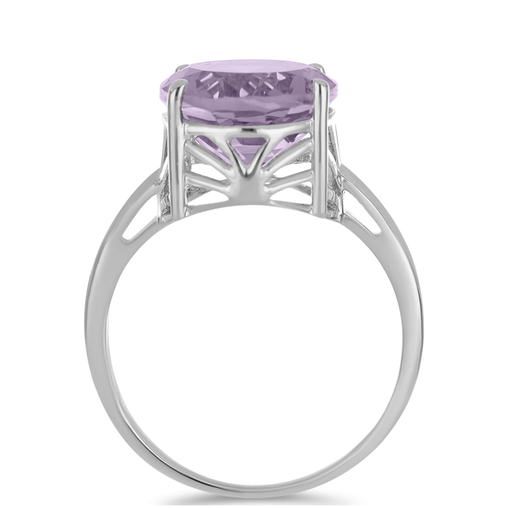 Silberring mit Rose De France Amethyst 3 