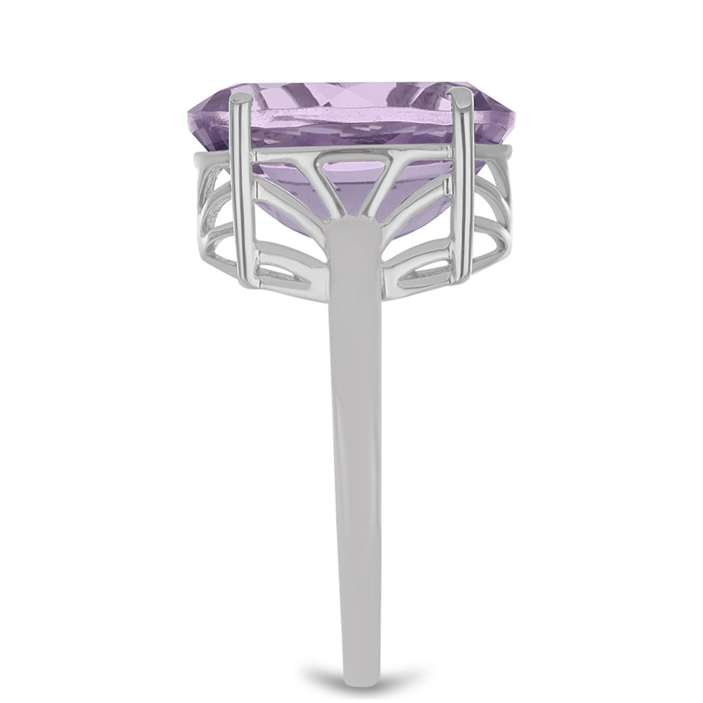 Silberring mit Rose De France Amethyst