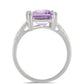 Silberring mit Rose De France Amethyst und weißem Topas