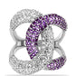 Silberring mit Rose De France Amethyst und weißem Topas