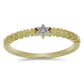 Goldplattierter Silberring mit weißem Diamant