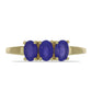 Goldplattierter Silberring mit blauem Achat