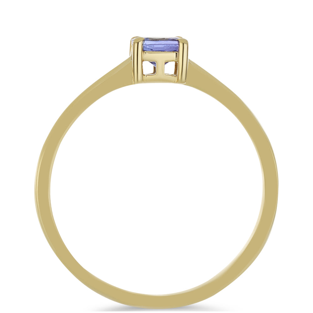 Goldring mit Tansanit - Klasse AAA 2 