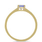 Goldring mit Tansanit - Klasse AAA